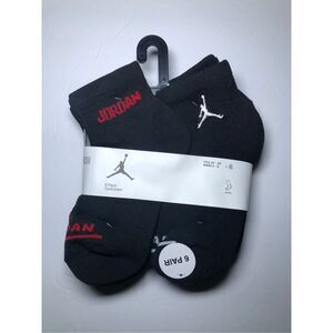 Jordan Kids Cushioned Ankle Socks 6 pack size 3Y-5Y
